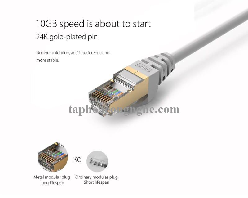 Orico 95863 PUG-C7-150-BK cat7 nhanh 10 gigabit 15m màu đen Cáp mạng 30095863